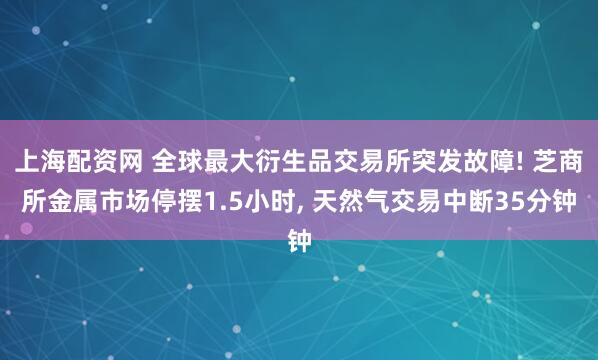 上海配资网 全球最大衍生品交易所突发故障! 芝商所金属市场停摆1.5小时, 天然气交易中断35分钟