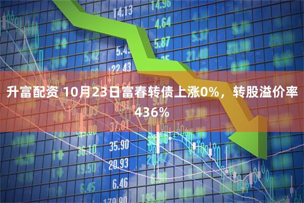 升富配资 10月23日富春转债上涨0%，转股溢价率436%